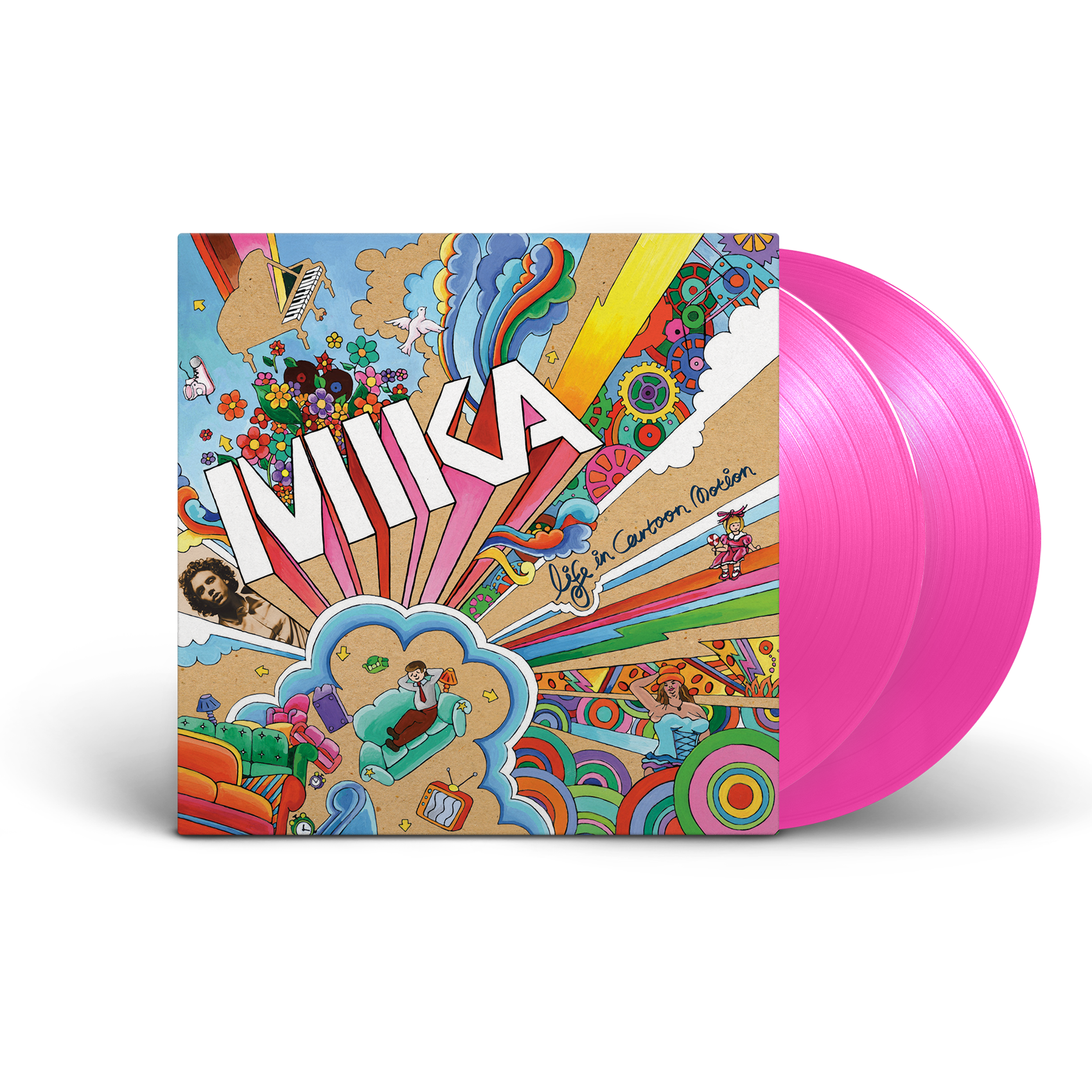 Life in Cartoon Motion - Double Vinyle Rose Transparent
